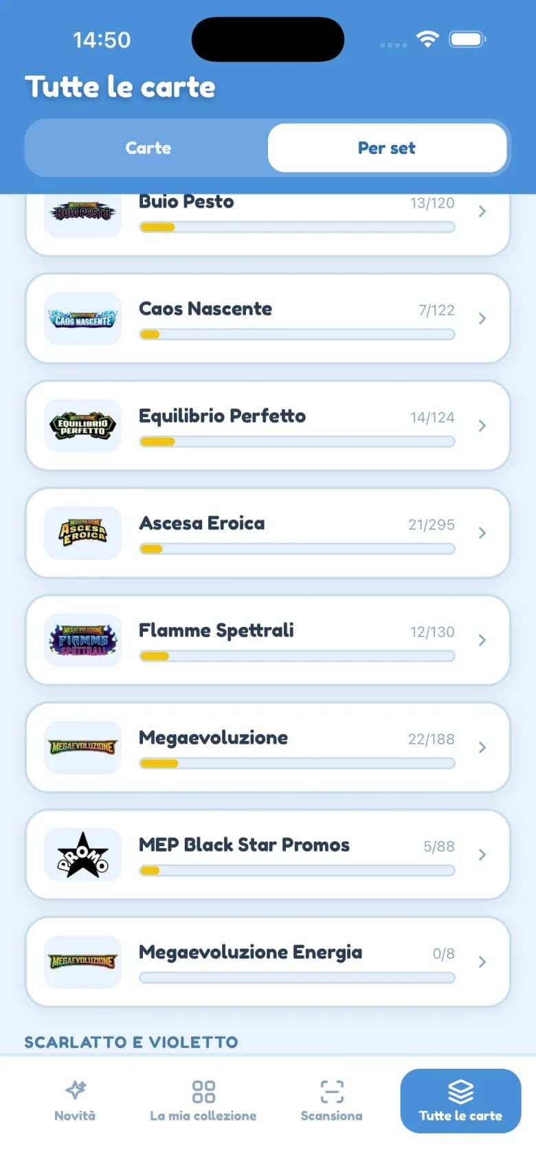 Quanto manca a ogni set